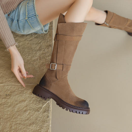 冬季新款，时尚个性擦色长靴NX-m1791 商品图0