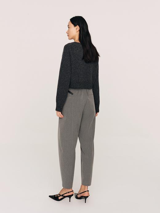 重磅王牌邓肯16支羊绒羊仔毛 竹节纱截短套头羊毛衫FJ478623O 商品图2