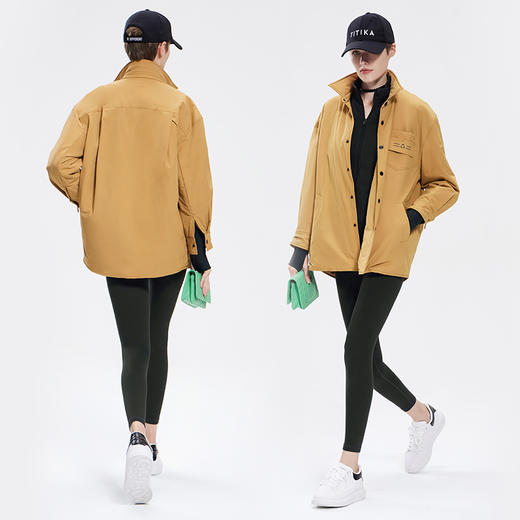 TITIKA ACTIVE瑜伽服秋冬新款衬衫女户外休闲透气轻保暖防泼水宽松长款 39J31109 商品图1