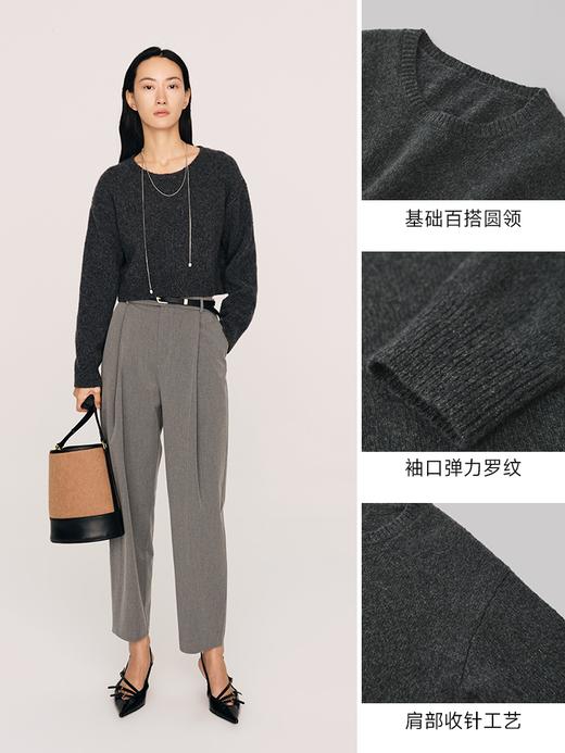 重磅王牌邓肯16支羊绒羊仔毛 竹节纱截短套头羊毛衫FJ478623O 商品图4