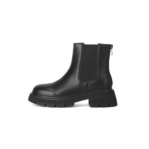 西村名物2023秋季新品圆头粗跟加绒短靴切尔西靴X23DS44911 商品图6