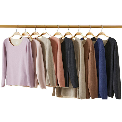 【秋冬必入 新品火热上线】多款色系加厚磨毛320g山羊绒蚕丝保暖内衣f 商品图5