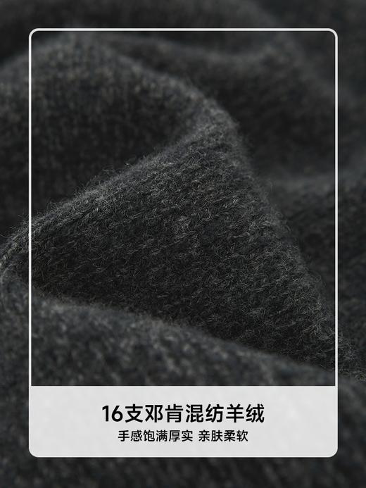 重磅王牌邓肯16支羊绒羊仔毛 竹节纱截短套头羊毛衫FJ478623O 商品图7