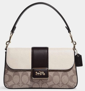 COACH卡其棕拼白色CC033