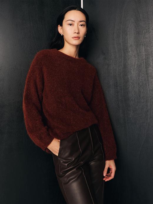 重磅13支超幼马海毛 拉毛质感温暖慵懒oversize宽松 套头毛衫FJ480623O 商品图7