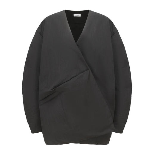 Ruohan 黑色短款茧型充绒大衣 商品图5