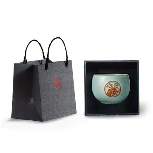 东道汝窑【龙行大运a杯】（天青)十二生肖龙年生肖杯 商品图5