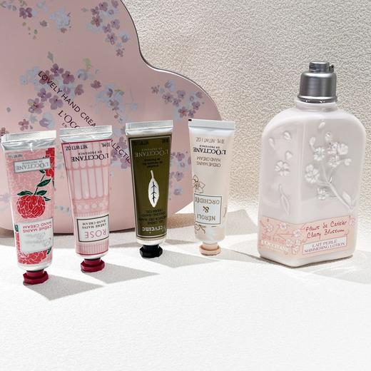 【送礼爆款】【品牌授权】欧舒丹浪漫花香修护套装【合集】 欧舒丹樱花3件套 2件套 白色薰衣草香氛套装 莓莓恋樱香氛套装樱花沐浴露250ml樱花身体乳250ml 樱花护手霜150ml 商品图10