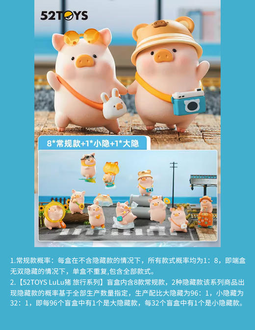 52TOYS LuLu猪 旅行系列 8只/盒 盲盒 商品图0