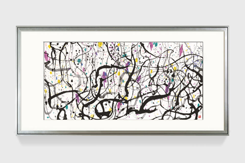 吴冠中|《紫藤》—— 综合版（水墨）