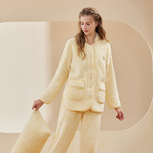 【秋冬必入  新品火热上线】云朵舒棉绒双面320g加厚毛绒睡衣f 商品图5