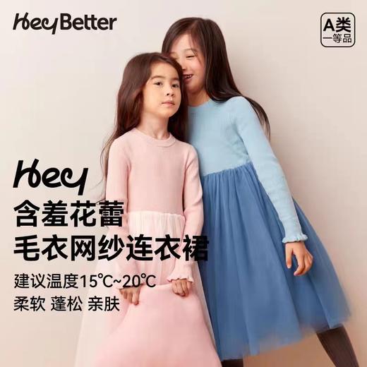 (包邮)heybetter儿童毛衣网纱连衣裙（三种颜色） 商品图0