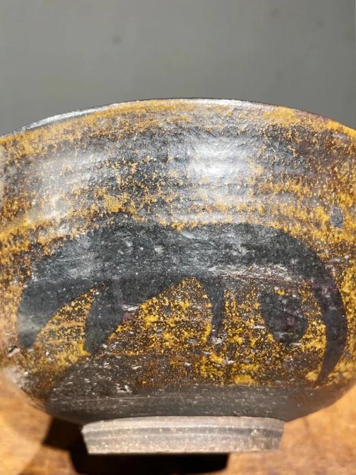 黑彩绘褐黄釉大茶碗，顺丰包邮 商品图9