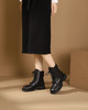 西村名物2023秋季新品方头粗跟袜系带短靴马丁靴X23DS4514101 商品缩略图7