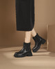 西村名物2023秋季新品圆头粗跟加绒短靴切尔西靴X23DS44911 商品缩略图3
