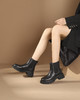 西村名物2023秋季新品圆头粗跟加绒短靴切尔西靴X23DS44911 商品缩略图2