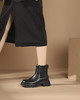 西村名物2023秋季新品圆头粗跟加绒短靴切尔西靴X23DS44911 商品缩略图4