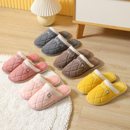 【新款棉拖鞋❗️女秋冬季】家居家用保暖拖鞋地板防滑毛绒拖鞋 商品图2