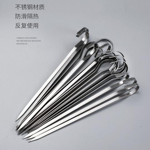 正品304电烤箱签子羊肉串挂钩烧烤签家用烤肉空气炸锅电烤炉短签 商品图6