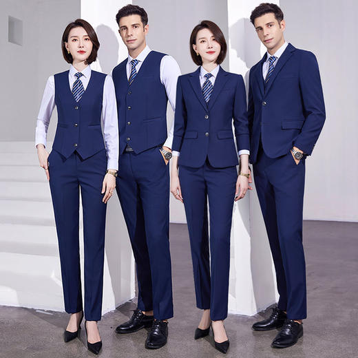 ALBB-秋季西装套装男女职业装金融工作服马甲西服正装 商品图0