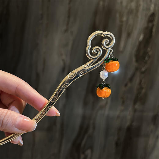 祥云发簪女簪子夏天新中式古风柿柿如意盘头发简约现代发饰 商品图4