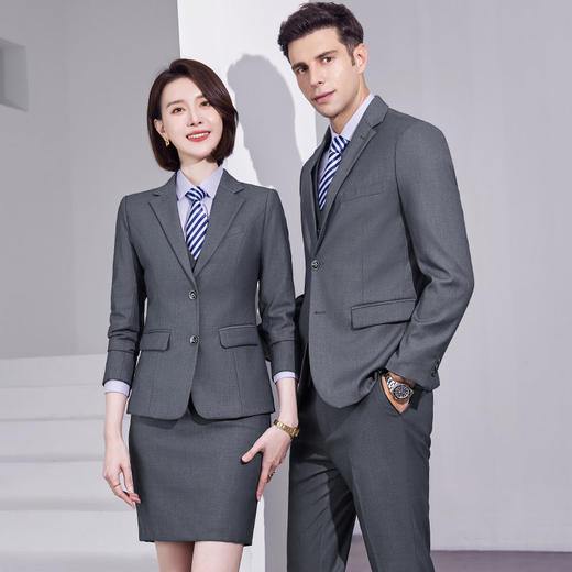 ALBB-秋季西装套装男女职业装金融工作服马甲西服正装 商品图2