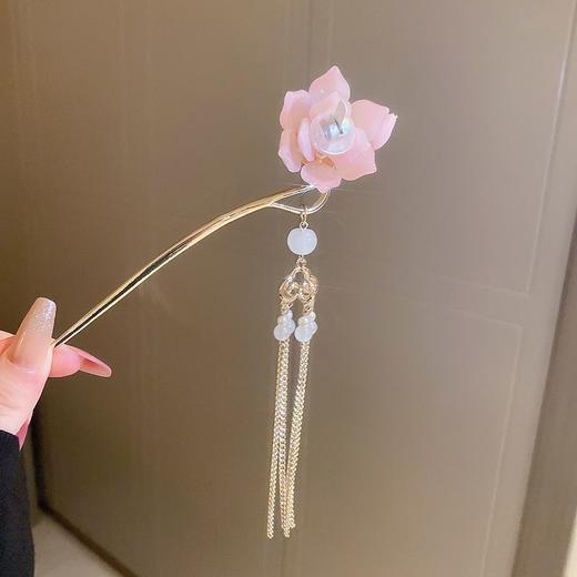 花朵流苏发簪后脑勺盘发旗袍发钗古风头饰 商品图8