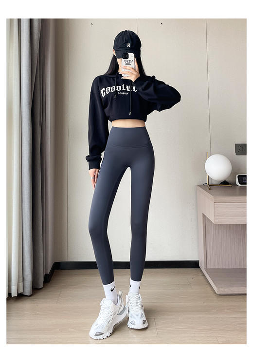 【YW】无忧购秋冬一体薄绒无尴尬线提臀片果冻胶鲨鱼塑型裤高腰显瘦芭比裤S096/S101（截单后10天发货)25年清仓捡漏 商品图9