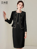 高级感黑色小香风套装裙女秋冬时尚气质名媛总裁西装连衣裙两件套 商品缩略图0