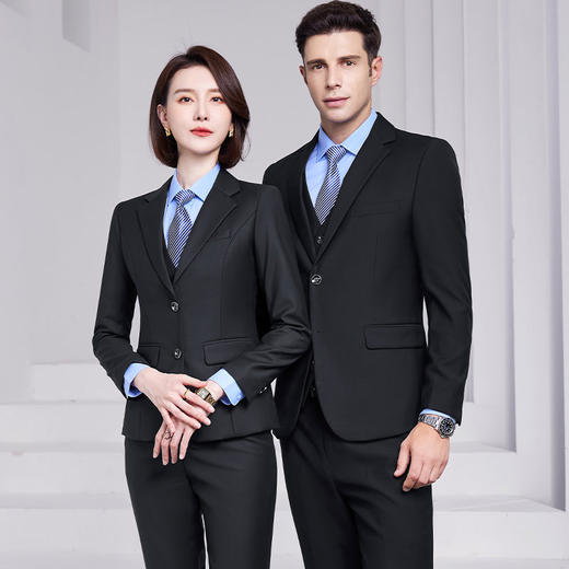 ALBB-秋季西装套装男女职业装金融工作服马甲西服正装 商品图3