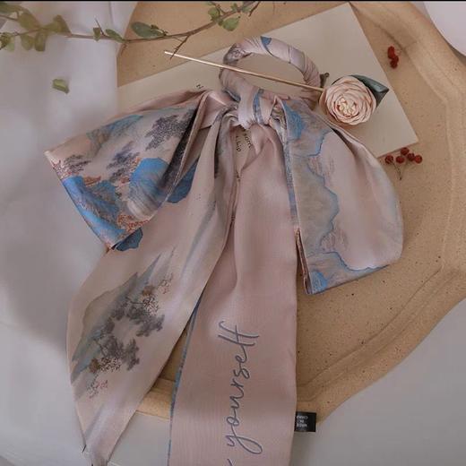 千字文发簪飘带发带后压简约古风女蝴蝶结汉服头饰盘发饰现代簪子 商品图7