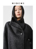 HIDEMI 澳洲美利奴羊毛长毛不对称三粒扣立领式廓形短款大衣 商品缩略图6
