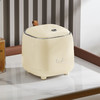ALBB-新桌面妆品收纳盒纸巾盒垃圾桶刷筒桶奶油色系奶黄色 商品缩略图3