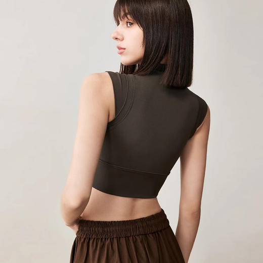 跃牌【禅语梵心系列】一体式运动内衣防震高强度跑步文胸瑜伽服性感健身上衣背心  WX2325（带胸垫） 商品图3