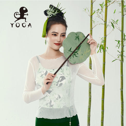 壁虎瑜伽水母纱面料【节节高升-上衣】印花背心（可拆卸胸垫）清仓不退不换 商品图6