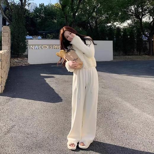 金蘑菇菇香氛貂貂 私服套组慵懒风貂貂毛衣真丝羊毛裤裤套装女 商品图5