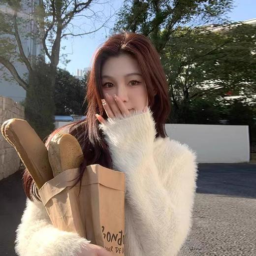 金蘑菇菇香氛貂貂 私服套组慵懒风貂貂毛衣真丝羊毛裤裤套装女 商品图4