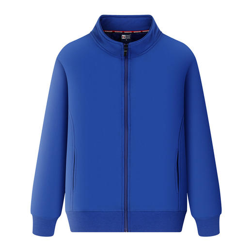 ALBB-秋冬加厚全棉银狐绒 立领开衫卫衣定做 外卖餐饮拉链棒球服定制 商品图1