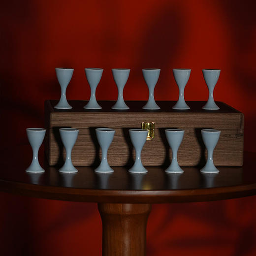龙德堂陶艺  翠玉酒杯(玉汝釉)12只  (库存咨询客服) 商品图1