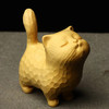 招财傲娇小猫°黄杨小摆件 商品缩略图0