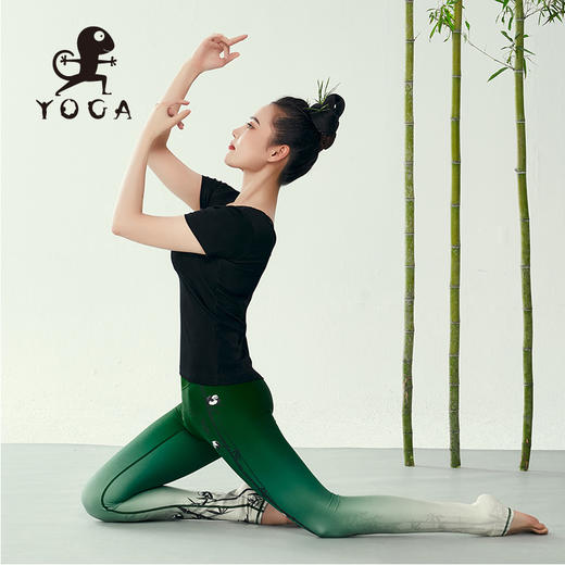 壁虎瑜伽【2310SY245】棉美背螺纹短袖（一体式胸垫）（5天发货） 商品图4