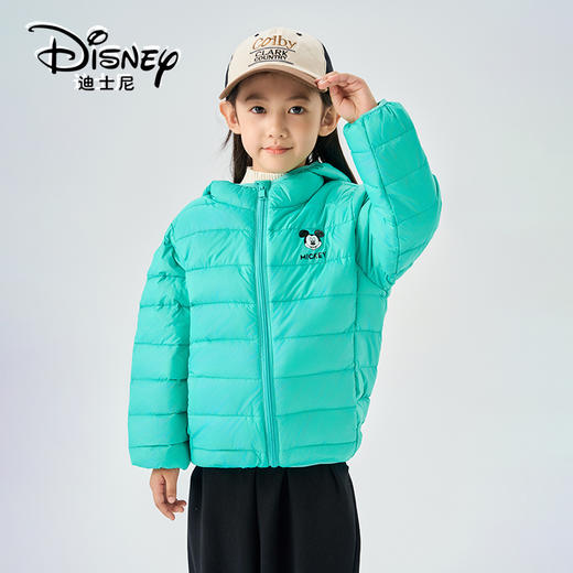 Disney/迪士尼新款男女童轻薄羽绒中小童冬装连帽外套XME4SU312 商品图3
