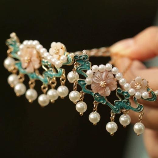 烧蓝发簪新中式国风簪子女古风汉服宋制配饰头饰后压侧边发钗古代 商品图4