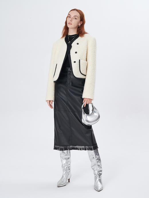 Self Who羊毛混纺圈圈纱短款小香风外套女秋冬2023新款气质名媛风 商品图1