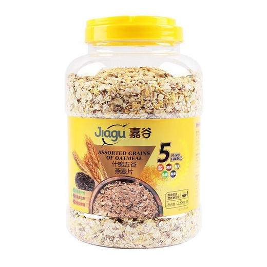 嘉谷（Jiagu）什锦五谷燕麦片  冲饮谷物 未添加蔗糖 即食代餐营养早餐 1800罐装 商品图8