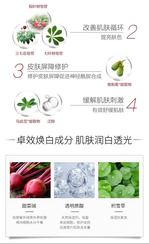 薇诺娜光透皙白淡斑面膜6片 商品图5