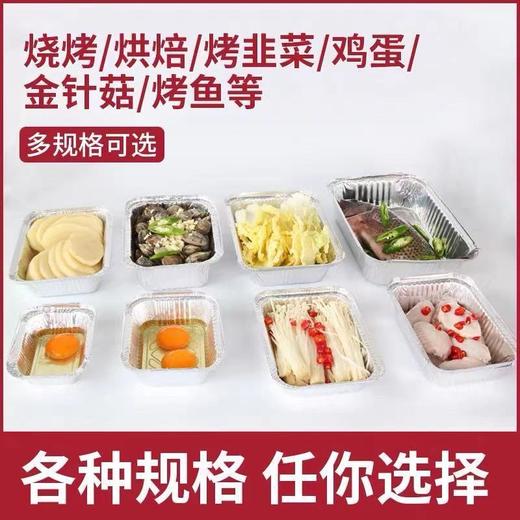 锡纸盒烧烤耐高温批发家用带盖长方形一次性明火加厚烤鱼空气炸锅 商品图4
