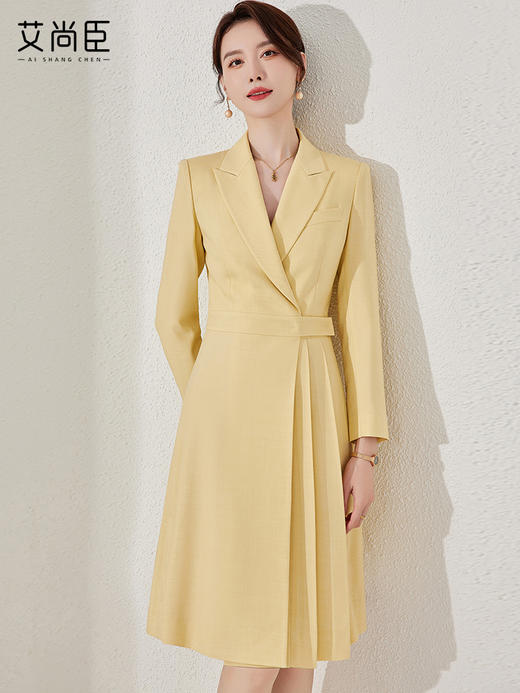 艾尚臣高级感西装连衣裙女秋季职业装气质女神范裙子主持人上镜装 商品图1