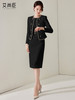 高级感黑色小香风套装裙女秋冬时尚气质名媛总裁西装连衣裙两件套 商品缩略图2