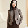 米思阳2025秋冬季新款复古通勤方领短外套一粒扣40%羊毛外套女3034 商品缩略图1